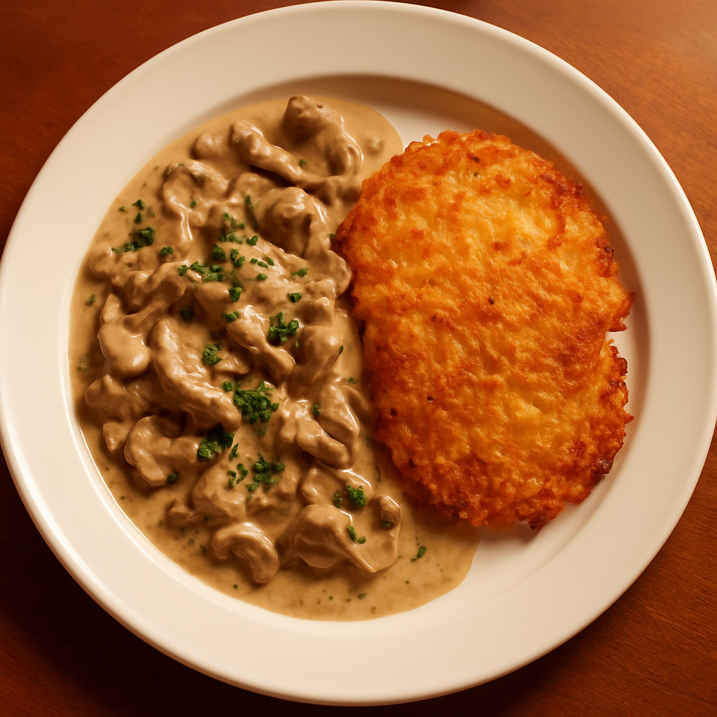 Zürcher Geschnetzeltes mit Rösti